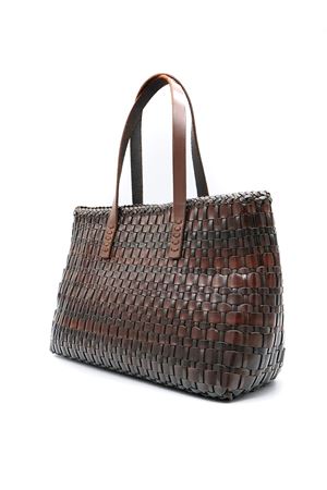 Salvage Irregular Dark Brown Tote Bag DRAGON DIFFUSION | 8171DARKBROWN